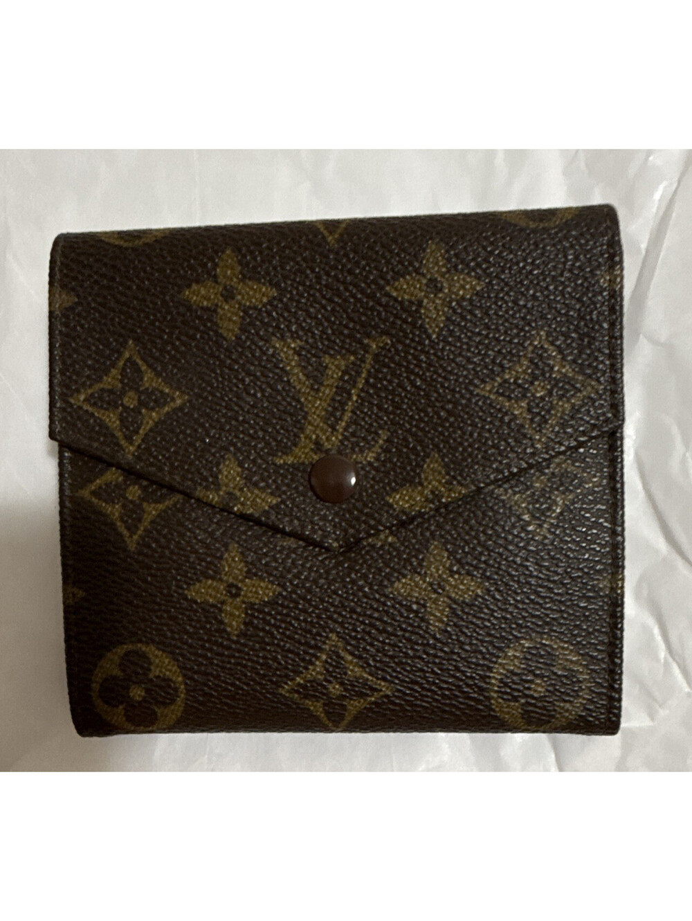 Louis Vuitton Women’s Brown Monogram Snap Folding Wallet w/ Credit Card Slots